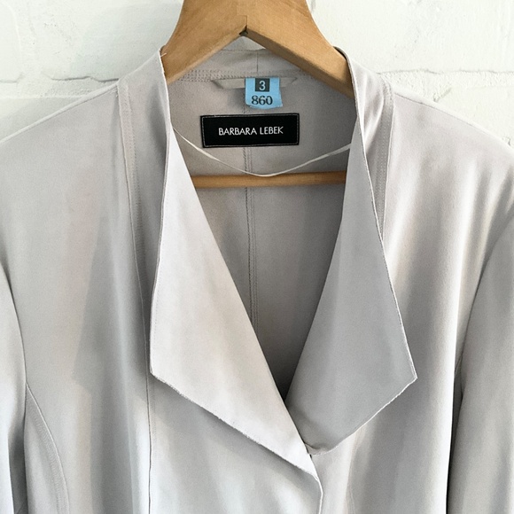 Barbara Lebek Women’s Jacket Faux Suede Bone Pockets Flowy Sz 3X - Picture 6 of 16